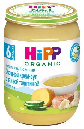Суп Hipp овощи/телятина с 6 мес. (190 г)